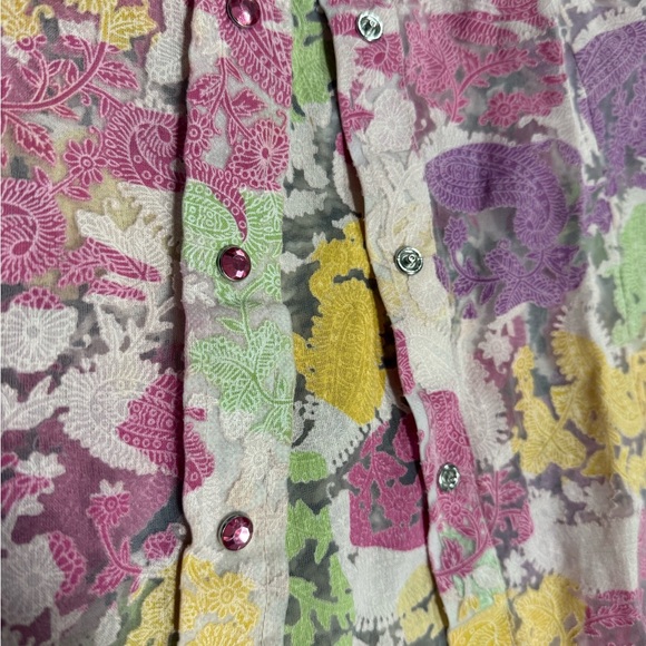 Cowgirl Legend Floral Paisley snap Button Down Top - Picture 5 of 7